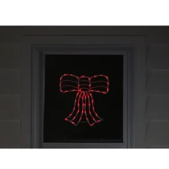 Sale Lighted Bow Christmas Window Silhouette Decoration - 14