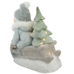 Clearance Lighted Boy on a Sled with Tree Christmas Decoration - 15