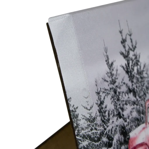 Best Lighted Christmas Tree in a Red Truck Canvas Art - 8" Door