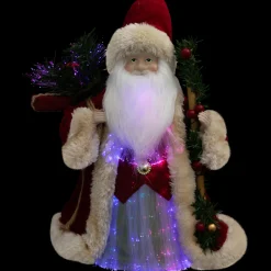 Online Lighted Color-Changing Fiber Optic Santa Claus Christmas Tree Topper - 12
