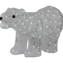 Outlet Lighted Commercial Grade Acrylic Polar Bear Outdoor Christmas Decoration - 28
