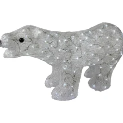 Outlet Lighted Commercial Grade Acrylic Polar Bear Outdoor Christmas Decoration - 28
