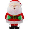 Discount Lighted 2D Chenille Santa Outdoor Christmas Decoration - 32" - Warm White Lights Santa Claus