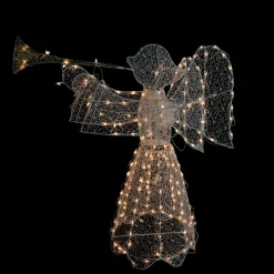 Best Lighted 3D Trumpeting Angel Outdoor Christmas Decoration - 44" - Clear Lights Angels