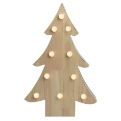 Outlet Lighted 3D Wooden Christmas Tree Decoration - 15" Wall