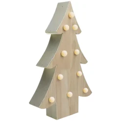 Outlet Lighted 3D Wooden Christmas Tree Decoration - 15