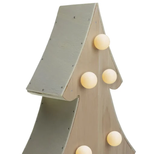 Outlet Lighted 3D Wooden Christmas Tree Decoration - 15" Wall