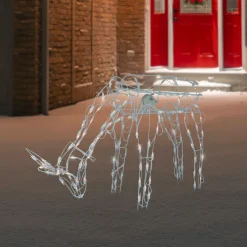 Best Lighted Feeding Reindeer Animated Outdoor Christmas Decoration - 42" - Clear Lights Animals