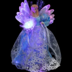 Sale Lighted Fiber Optic Angel Christmas Tree Topper - 12