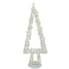 Online Lighted Glitter String and Cotton Ball Christmas Tree Decoration - 34" Trees