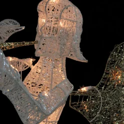 Online Lighted Glittered Trumpeting Angel Outdoor Christmas Decoration - 48