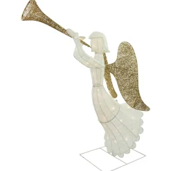 Online Lighted Glittered Trumpeting Angel Outdoor Christmas Decoration - 48