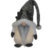 Hot Lighted Gnome with Antlers Christmas Figure - 9" - Gray and White Gnomes
