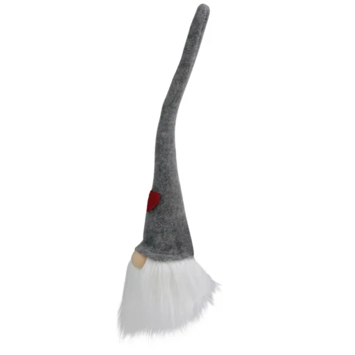Online Lighted Gnome with Heart Hat Christmas Figure - 13" - Gray Gnomes
