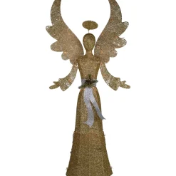 Best Lighted Golden Angel Christmas Decoration - 68" - Clear Lights Angels