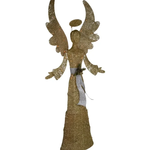 Best Lighted Golden Angel Christmas Decoration - 68" - Clear Lights Angels