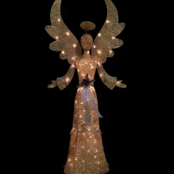 Best Lighted Golden Angel Christmas Decoration - 68