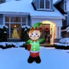 Best Lighted Inflatable Elf Outdoor Christmas Decoration - 4.25' Inflatable