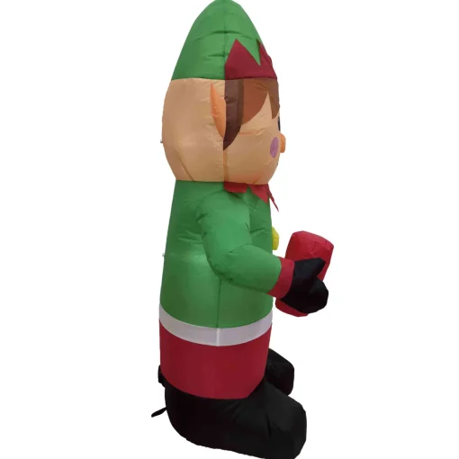 Best Lighted Inflatable Elf Outdoor Christmas Decoration - 4.25' Inflatable