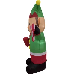 Best Lighted Inflatable Elf Outdoor Christmas Decoration - 4.25' Inflatable