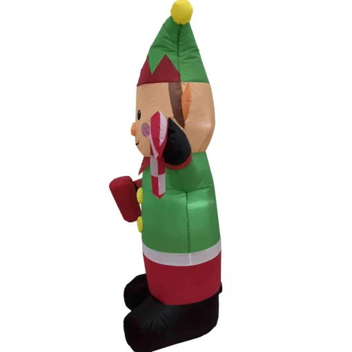 Best Lighted Inflatable Elf Outdoor Christmas Decoration - 4.25' Inflatable