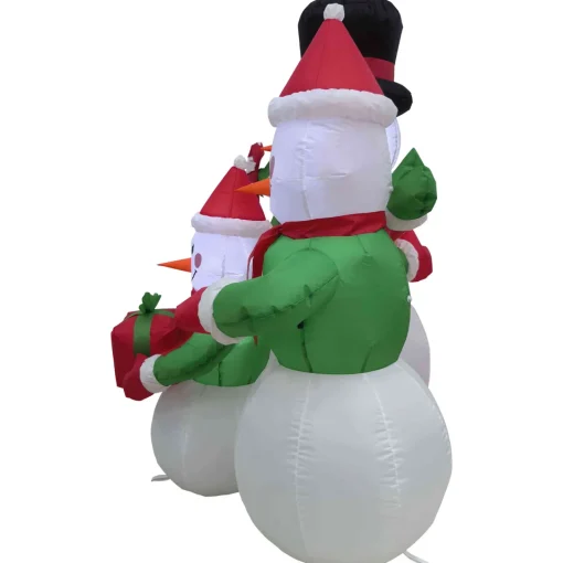 Clearance Lighted Inflatable Family of Snowman Outdoor Christmas Decoration - 4' Inflatable