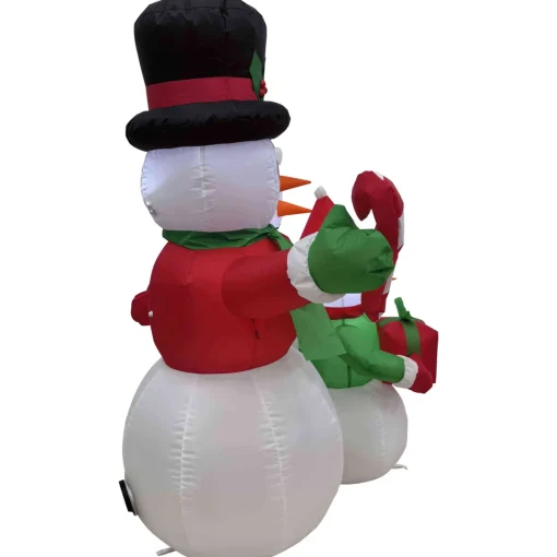 Clearance Lighted Inflatable Family of Snowman Outdoor Christmas Decoration - 4' Inflatable