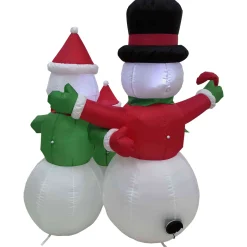 Clearance Lighted Inflatable Family of Snowman Outdoor Christmas Decoration - 4' Inflatable