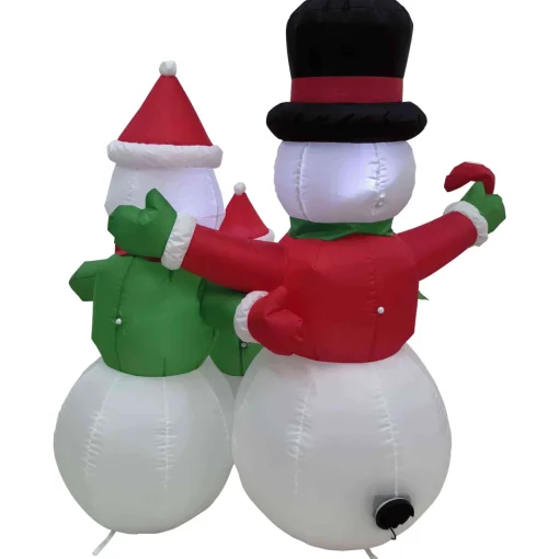 Clearance Lighted Inflatable Family of Snowman Outdoor Christmas Decoration - 4' Inflatable