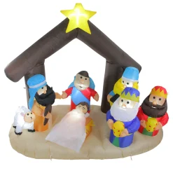 Online Lighted Inflatable Nativity Scene Outdoor Christmas Decoration - 5.5' - Warm White Nativity