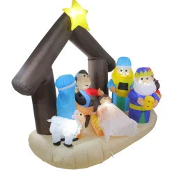 Online Lighted Inflatable Nativity Scene Outdoor Christmas Decoration - 5.5' - Warm White Nativity