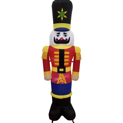 Outlet Lighted Inflatable Nutcracker Soldier Outdoor Christmas Decoration - 6.25' Inflatable