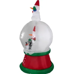 Hot Lighted Inflatable Santa and Friends Snow Globe Outdoor Christmas Decoration - 6.75' Inflatable