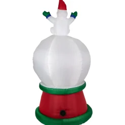 Hot Lighted Inflatable Santa and Friends Snow Globe Outdoor Christmas Decoration - 6.75' Inflatable