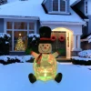Best Lighted Inflatable Snowman with Top Hat Outdoor Christmas Decoration - 4' Inflatable