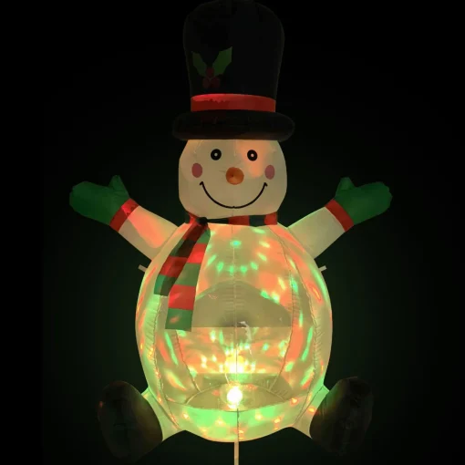 Best Lighted Inflatable Snowman with Top Hat Outdoor Christmas Decoration - 4' Inflatable