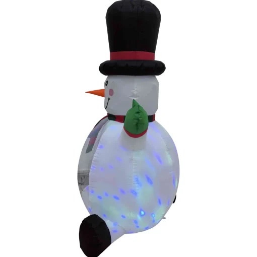 Best Lighted Inflatable Snowman with Top Hat Outdoor Christmas Decoration - 4' Inflatable