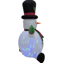 Best Lighted Inflatable Snowman with Top Hat Outdoor Christmas Decoration - 4' Inflatable