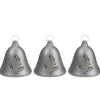 Best Lighted Musical Bells Christmas Decorations - 6.5" - Silver - Warm White - Set of 3 Bells