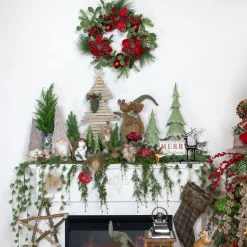 Clearance Lighted Nose and Plush Hat Christmas Gnome Decoration - 10" Gnomes