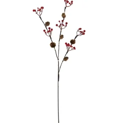 Sale Lighted Pinecones and Berries Christmas Spray - 29" - Warm White Sprays, Picks & Branches