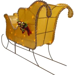 Sale Lighted Shiny Sleigh Outdoor Christmas Decoration - 36