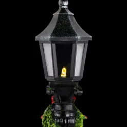 Online Lighted Snow Couple Under Street Lamp Christmas Decoration - 13.75