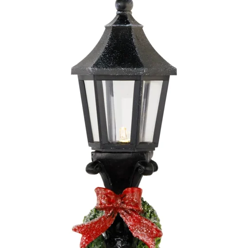 Online Lighted Snow Couple Under Street Lamp Christmas Decoration - 13.75" Snowmen