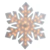 Online Lighted Snowflake Window Silhouette Christmas Decoration - 20" - Clear Lights Window