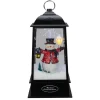 Online Lighted Snowman Christmas Lantern with Falling Snow - 13" - Black Lanterns