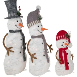 Best Lighted Snowman Family Outdoor Christmas Decoration - 39.5
