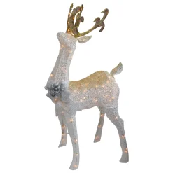 Sale Lighted Standing Buck Outdoor Christmas Decoration - 48" - Warm White Lights Animals