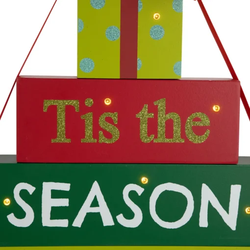 Sale Lighted "Tis The Season To Be Jolly" Christmas Decoration - 11.75" Wall