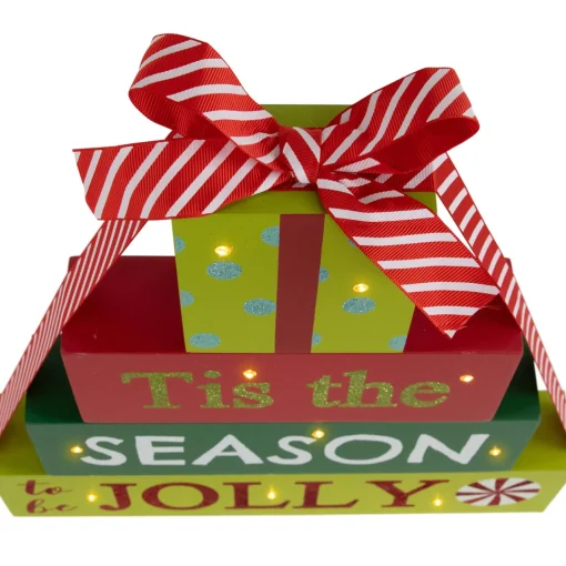 Sale Lighted "Tis The Season To Be Jolly" Christmas Decoration - 11.75" Wall